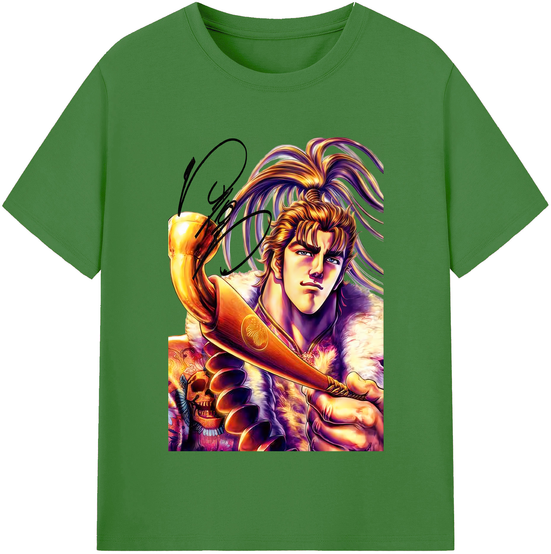 （画像用） 北斗の拳 Fist of the North Star レディースカジュアルプリントTシャツ（綿100％）